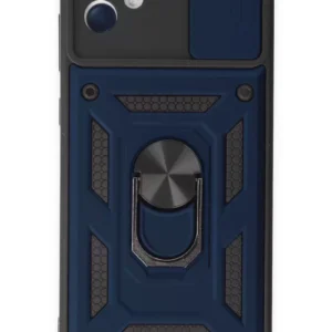 Newface Samsung Galaxy A04e Kılıf Pars Lens Yüzüklü Silikon - Lacivert