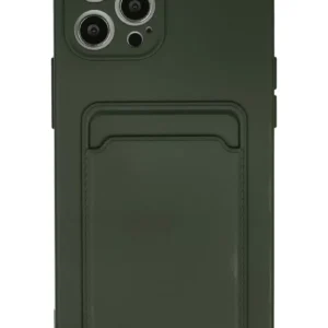 Newface İphone 12 Pro Max Kılıf Kelvin Kartvizitli Silikon - Koyu Yeşil