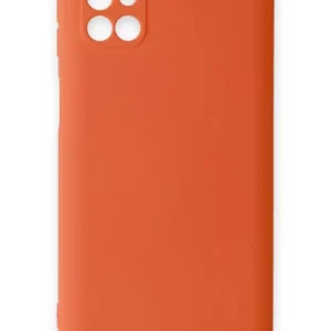 Newface Samsung Galaxy M31s Kılıf Nano İçi Kadife Silikon - Turuncu