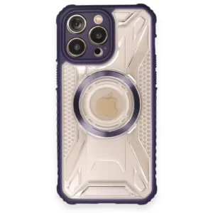 Newface İphone 12 Pro Max Kılıf Prag Magneticsafe Kapak - Derin Mor