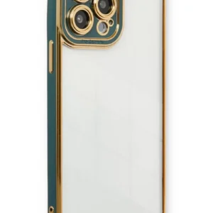 Newface İphone 13 Pro Max Kılıf Liva Lens Silikon - Yeşil