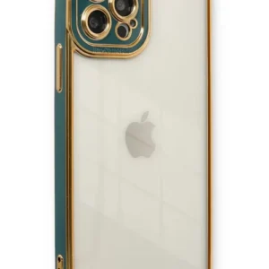 Newface İphone 12 Pro Kılıf Liva Lens Silikon - Yeşil