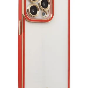 Newface İphone 13 Pro Kılıf Liva Lens Silikon - Kırmızı