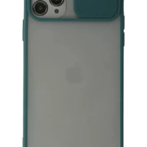 Newface İphone 11 Pro Kılıf Palm Buzlu Kamera Sürgülü Silikon - Yeşil