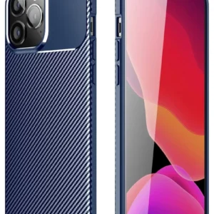 Newface İphone 14 Pro Kılıf Auto Focus Karbon Kapak - Lacivert