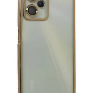 Newface Realme C35 Kılıf Razer Lensli Silikon - Gold