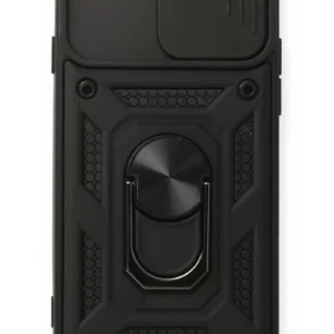 Newface İphone 6 Kılıf Pars Lens Yüzüklü Silikon - Siyah