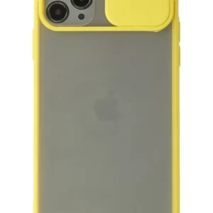 Newface İphone 11 Pro Kılıf Palm Buzlu Kamera Sürgülü Silikon - Sarı