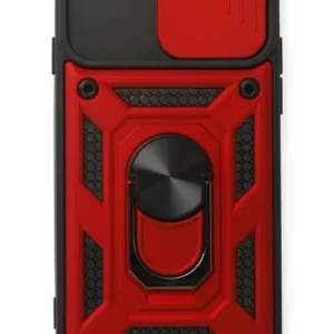 Newface İphone 6 Kılıf Pars Lens Yüzüklü Silikon - Kırmızı