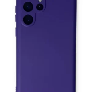 Newface Samsung Galaxy S22 Ultra Kılıf Nano İçi Kadife Silikon - Mor