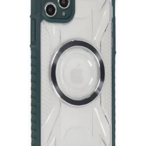 Newface İphone 11 Pro Max Kılıf Prag Magneticsafe Kapak - Koyu Yeşil