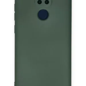 Newface Xiaomi Redmi Note 9 Kılıf Nano İçi Kadife Silikon - Koyu Yeşil