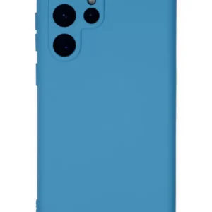 Newface Samsung Galaxy S22 Ultra Kılıf Nano İçi Kadife Silikon - Mavi