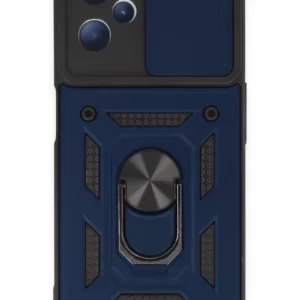 Newface Realme C35 Kılıf Pars Lens Yüzüklü Silikon - Lacivert