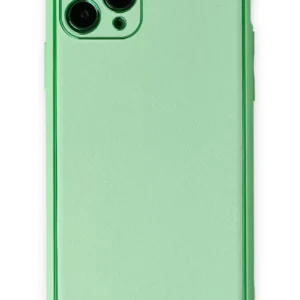 Newface İphone 11 Pro Kılıf Coco Deri Silikon Kapak - Açık Yeşil