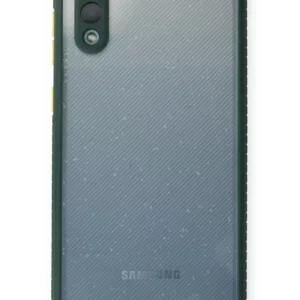 Newface Samsung Galaxy A02 Kılıf Miami Şeffaf Silikon - Koyu Yeşil