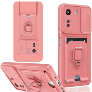 Newface Xiaomi Redmi 13c Kılıf Zuma Kartvizitli Yüzüklü Silikon - Pembe