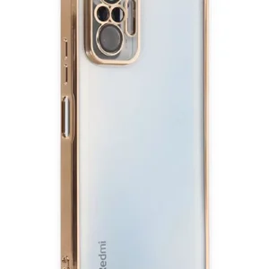 Newface Xiaomi Redmi Note 10 Pro Kılıf Razer Lensli Silikon - Gold