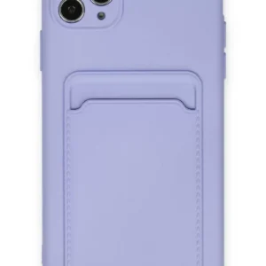 Newface İphone 11 Pro Max Kılıf Kelvin Kartvizitli Silikon - Lila