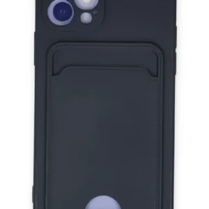 Newface İphone 12 Kılıf Kelvin Kartvizitli Silikon - Lacivert