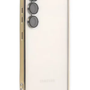 Newface Samsung Galaxy S24 Kılıf Razer Lensli Silikon - Gold