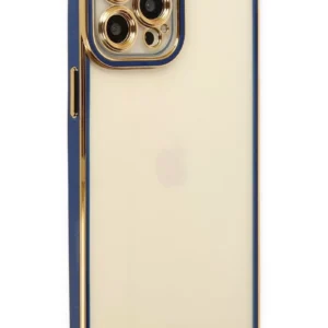 Newface İphone 12 Pro Kılıf Liva Lens Silikon - Mavi