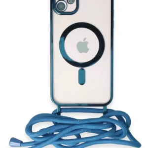 Newface İphone 11 Kılıf Divo Lazer Askılı Magsafe Kapak - Sierra Blue