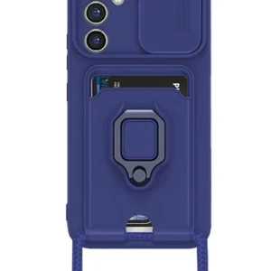 Newface Samsung Galaxy A25 5g Kılıf Zuma Kartvizitli Yüzüklü Silikon - Lacivert