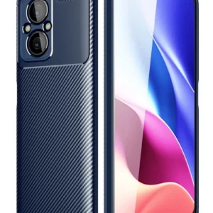 Newface Xiaomi Poco M5 Kılıf Auto Focus Karbon Kapak - Lacivert