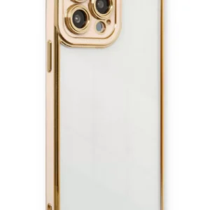 Newface İphone 13 Pro Max Kılıf Liva Lens Silikon - Pudra