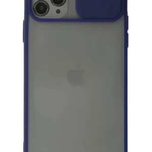 Newface İphone 11 Pro Max Kılıf Palm Buzlu Kamera Sürgülü Silikon - Lacivert