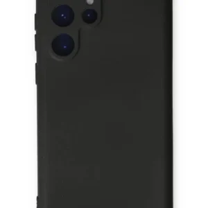 Newface Samsung Galaxy S22 Ultra Kılıf Nano İçi Kadife Silikon - Siyah