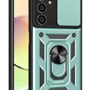 Newface Samsung Galaxy A25 5g Kılıf Pars Lens Yüzüklü Silikon - Yeşil