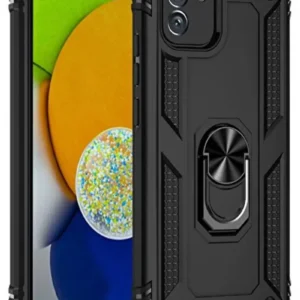 Newface Samsung Galaxy A03 Kılıf Sofya Yüzüklü Silikon Kapak - Siyah