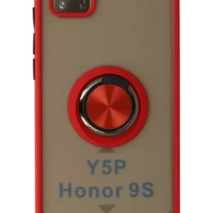 Newface Huawei Y5p Kılıf Montreal Yüzüklü Silikon Kapak - Kırmızı