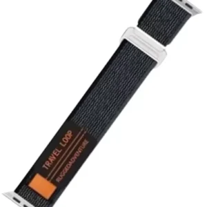 Newface Apple Watch 38mm Alice Kumaş Kordon - Siyah-gri