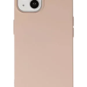 Newface İphone 14 Plus Kılıf Nano İçi Kadife Silikon - Pudra