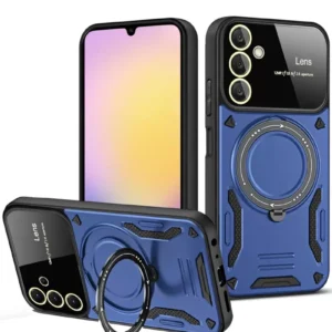 Newface Samsung Galaxy A35 5g Kılıf Joy Lens Standlı Kapak - Lacivert