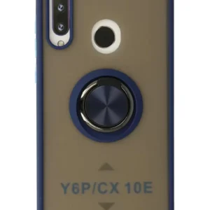 Newface Huawei Y6p Kılıf Montreal Yüzüklü Silikon Kapak - Lacivert