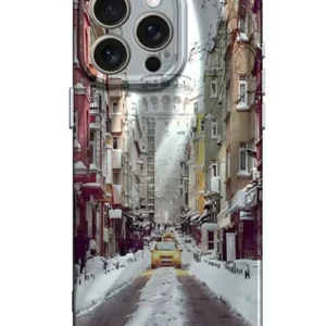 Newface İphone 14 Pro Kılıf Crew Desenli Kapak - Galata Kulesi