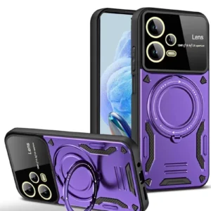 Newface Xiaomi Redmi Note 12 Pro 5g Kılıf Joy Lens Standlı Kapak - Mor