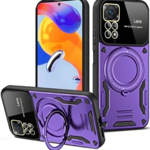 Newface Xiaomi Redmi Note 12 Pro 4g Kılıf Joy Lens Standlı Kapak - Mor