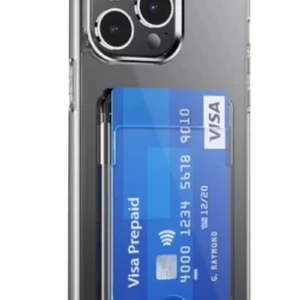 Newface İphone 14 Pro Max Kılıf Kart Şeffaf Silikon - Şeffaf