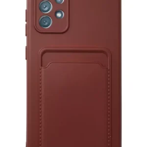 Newface Samsung Galaxy A72 Kılıf Kelvin Kartvizitli Silikon - Bordo