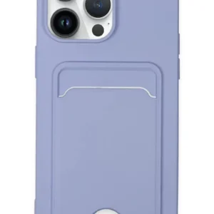 Newface İphone 14 Pro Kılıf Kelvin Kartvizitli Silikon - Lila