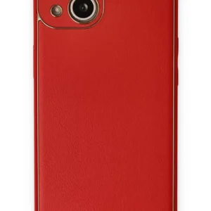Newface İphone 14 Plus Kılıf Coco Deri Silikon Kapak - Kırmızı