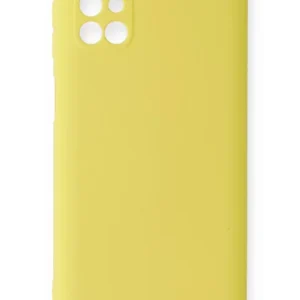 Newface Samsung Galaxy M31s Kılıf Nano İçi Kadife Silikon - Sarı