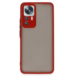 Newface Xiaomi Mi 12t Pro Kılıf Montreal Silikon Kapak - Kırmızı