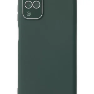 Newface Samsung Galaxy A22 Kılıf Lansman Glass Kapak - Koyu Yeşil