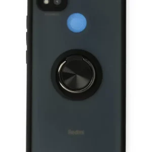 Newface Xiaomi Redmi 9c Kılıf Montreal Yüzüklü Silikon Kapak - Siyah